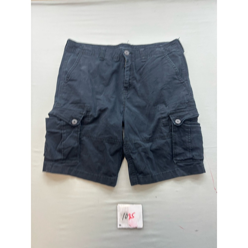 Aeropostale Mens Black Cargo Shorts Size 34 Cotton Stretch Utility Casual